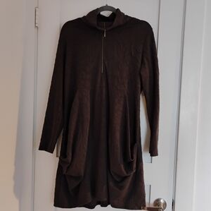 Chalet Et Ceci Chocolate Brown Tunic Lagenlook Size L